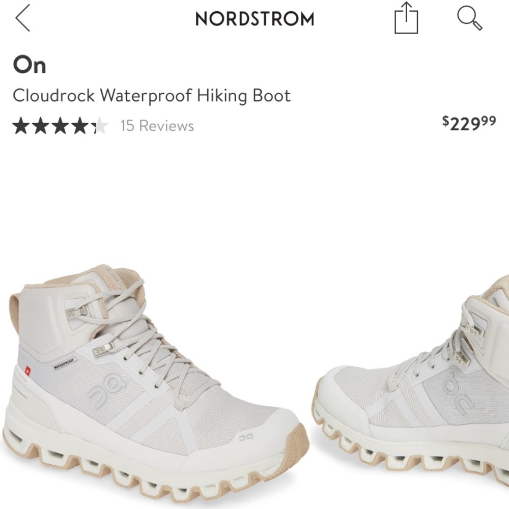 NWT Cloudrock Waterproof Glacier and Sand Sz 8.5